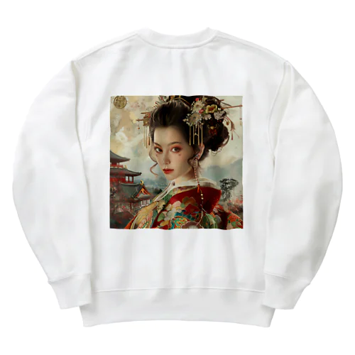 日本のAIアート世界へ羽ばたけ アメジスト 2846 Heavyweight Crew Neck Sweatshirt