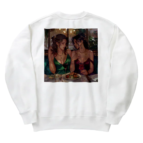 料理を満喫するセクシー美女 アメジスト 2846 Heavyweight Crew Neck Sweatshirt