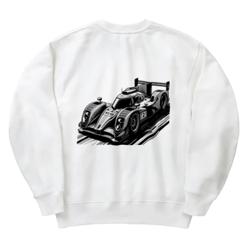 シャープなデザインのスポーツカー Heavyweight Crew Neck Sweatshirt