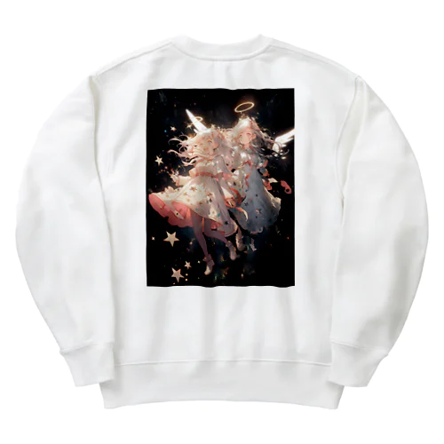 ワクワクしながら宇宙の外に旅立つ天使たち アメジスト 2846 Heavyweight Crew Neck Sweatshirt