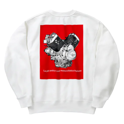 MOTOGUZZI CLUB JAPAN(RED) Heavyweight Crew Neck Sweatshirt