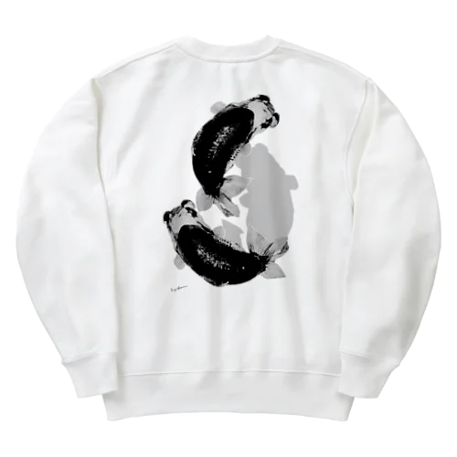 進撃さん愛好会用らんちゅうグッズ（ブラック系） Heavyweight Crew Neck Sweatshirt