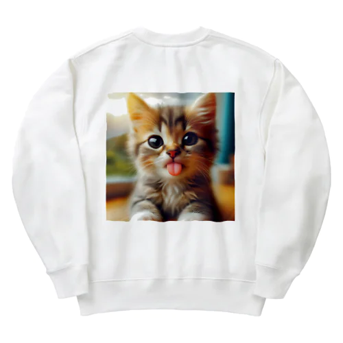 あかんべにゃんこ Heavyweight Crew Neck Sweatshirt