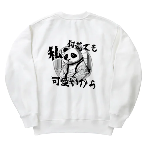 可愛さを全面に出すパンダ🐼 Heavyweight Crew Neck Sweatshirt