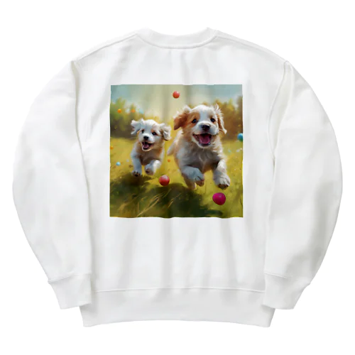 ボール楽しい〜🐶✨ Heavyweight Crew Neck Sweatshirt