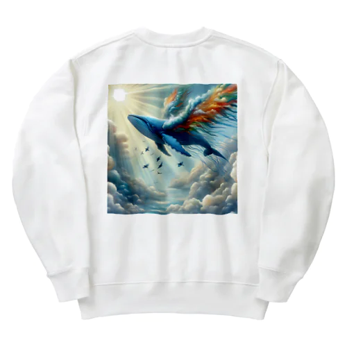 空飛ぶくじら Heavyweight Crew Neck Sweatshirt