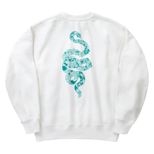 蛇 (青) Heavyweight Crew Neck Sweatshirt