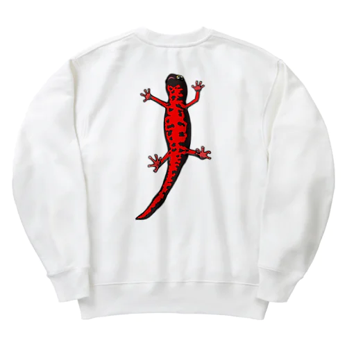 アカハライモリさん　文字無し バックプリント Heavyweight Crew Neck Sweatshirt