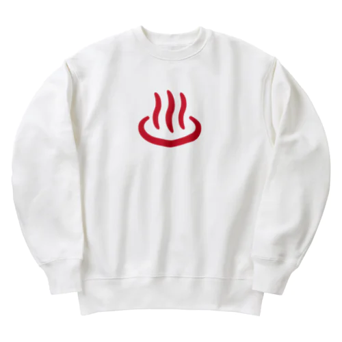 温泉マーク（赤） Heavyweight Crew Neck Sweatshirt