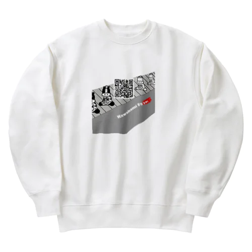 プロペラさんQRコードステッカーTシャツ Heavyweight Crew Neck Sweatshirt