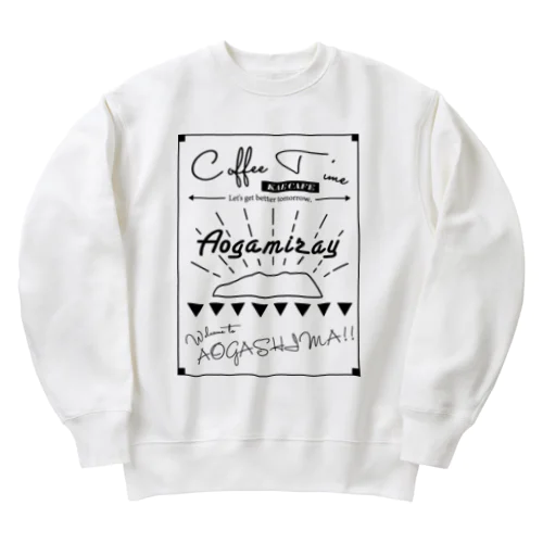 Café Aogamiray カフェT Heavyweight Crew Neck Sweatshirt