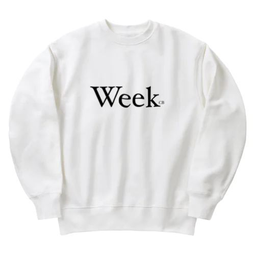 Week（ブラック） Heavyweight Crew Neck Sweatshirt