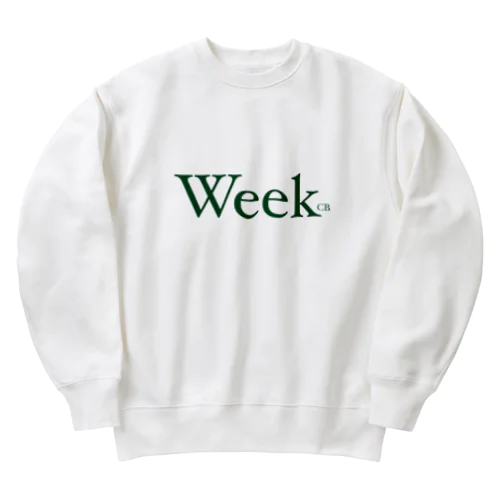 Week（グリーン） Heavyweight Crew Neck Sweatshirt