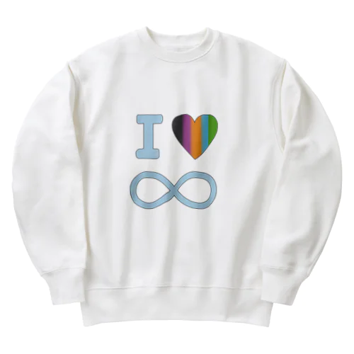 I love ∞ Heavyweight Crew Neck Sweatshirt