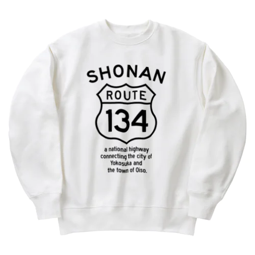 R134_No.001_03_BK Heavyweight Crew Neck Sweatshirt