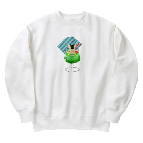 シュワシュワ　ウエネコさん Heavyweight Crew Neck Sweatshirt