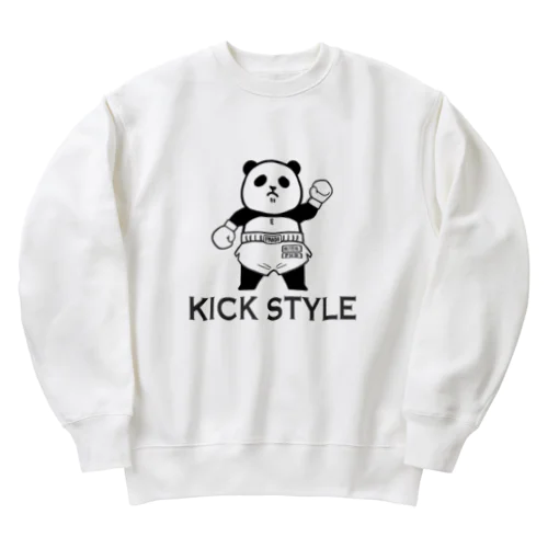 パンダプロレス　キックボクシング Heavyweight Crew Neck Sweatshirt