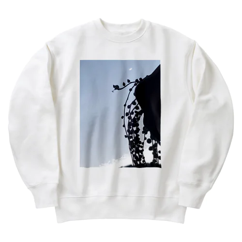 三日月とグリーンネックレス Heavyweight Crew Neck Sweatshirt