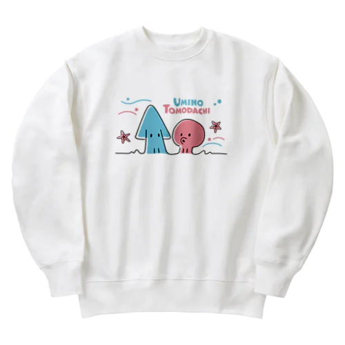 海の友達（イカとタコ） Heavyweight Crew Neck Sweatshirt