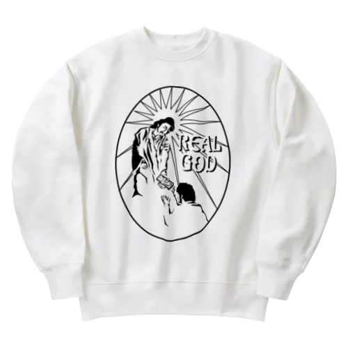 REALGOD1h.t.(黒文字) Heavyweight Crew Neck Sweatshirt