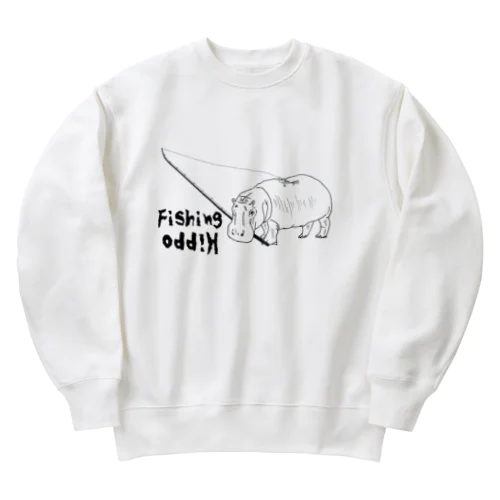 Fishing Hippo　釣りバカ Heavyweight Crew Neck Sweatshirt