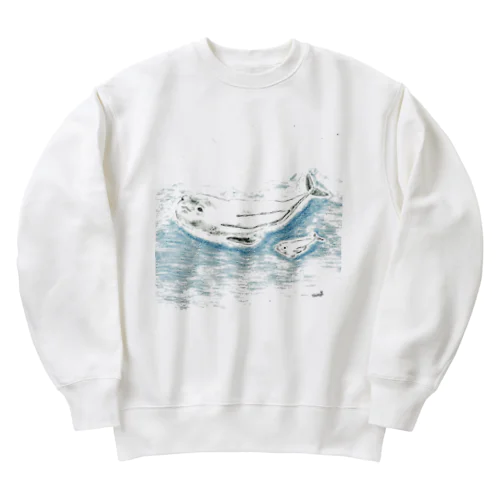 いのちが還る場所(square) Heavyweight Crew Neck Sweatshirt