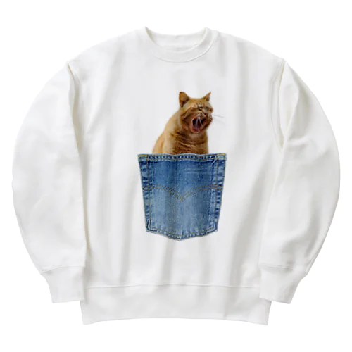 ぽけっと-CAT-02 Heavyweight Crew Neck Sweatshirt