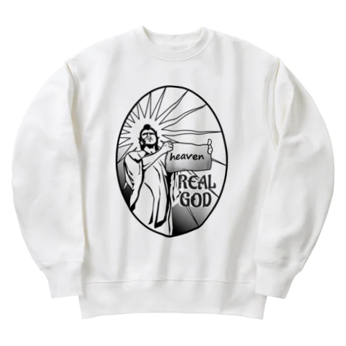 REAL GOD2H.T.(黒文字) Heavyweight Crew Neck Sweatshirt