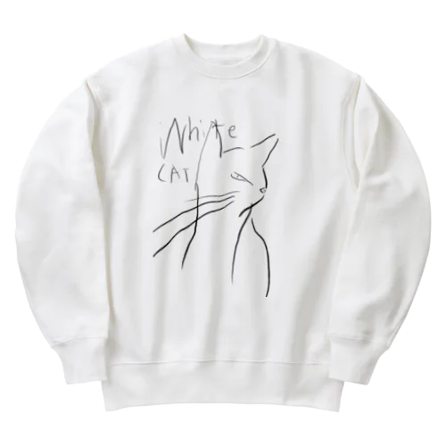 山下ミロの白猫シリーズ Heavyweight Crew Neck Sweatshirt