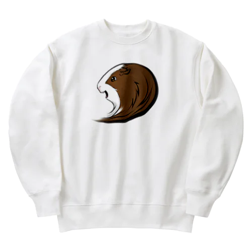 モルモットのムギちゃん(カラーver) Heavyweight Crew Neck Sweatshirt