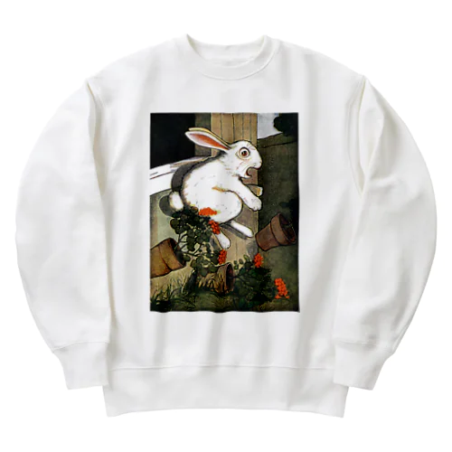 あわてるウサギ Heavyweight Crew Neck Sweatshirt