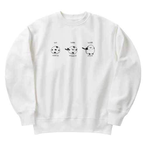 豆大福→シマエナガ Heavyweight Crew Neck Sweatshirt