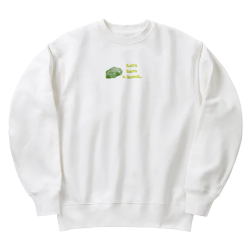 ぼちぼちいこうぜイグアナ Heavyweight Crew Neck Sweatshirt