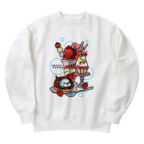 Chubby Bird インコ　スウィーツ　Cody the Lovebird　コザクラインコ　オカメインコ Heavyweight Crew Neck Sweatshirt