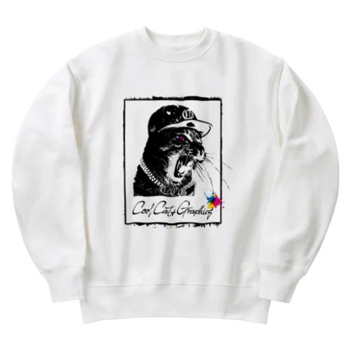 COOL CAT★GRAPHICS　CCG-003　HIPHOPバージョン Heavyweight Crew Neck Sweatshirt