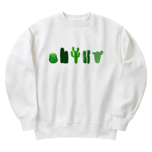 サボテン♥多肉ちゃん♥観葉植物♥ Heavyweight Crew Neck Sweatshirt