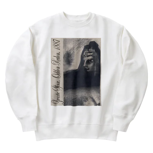 Zwarte Sfinx, Odilon Redon, 1887 Heavyweight Crew Neck Sweatshirt