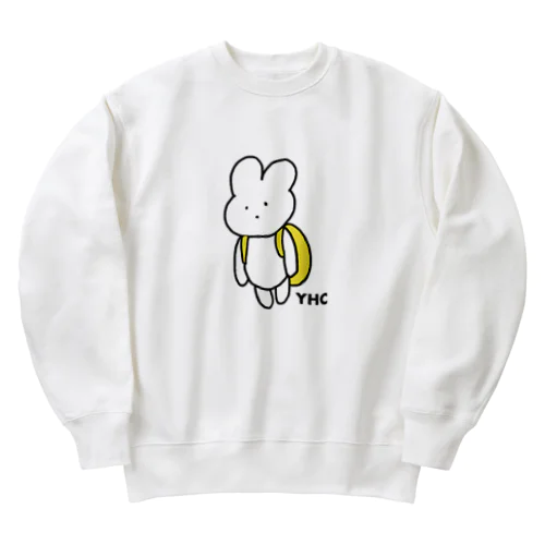 デカプリントぶちょう（きいろ） Heavyweight Crew Neck Sweatshirt