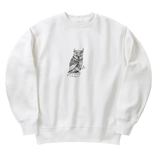 Luckyフクロウさん Heavyweight Crew Neck Sweatshirt