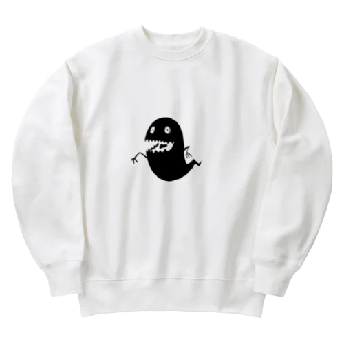 オバケくん黒_1号 Heavyweight Crew Neck Sweatshirt