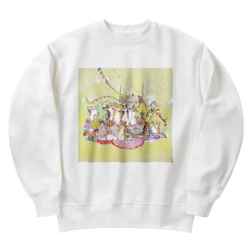 猫パーティー　nekotake Heavyweight Crew Neck Sweatshirt