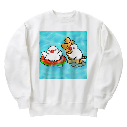 ぷかぷか水遊び文鳥ず Heavyweight Crew Neck Sweatshirt