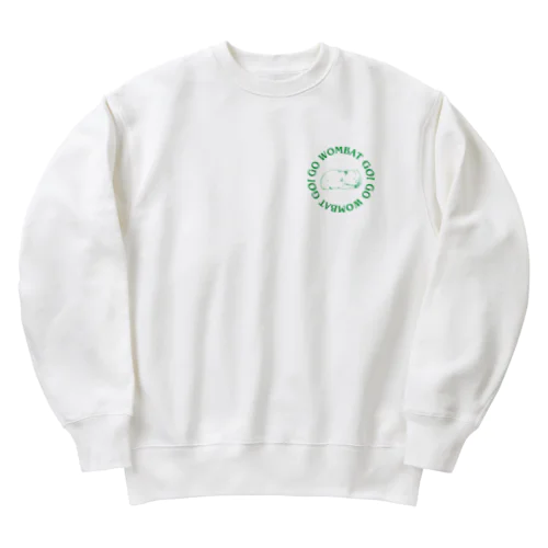 ゴーゴーウォンバット(表裏プリント) Heavyweight Crew Neck Sweatshirt