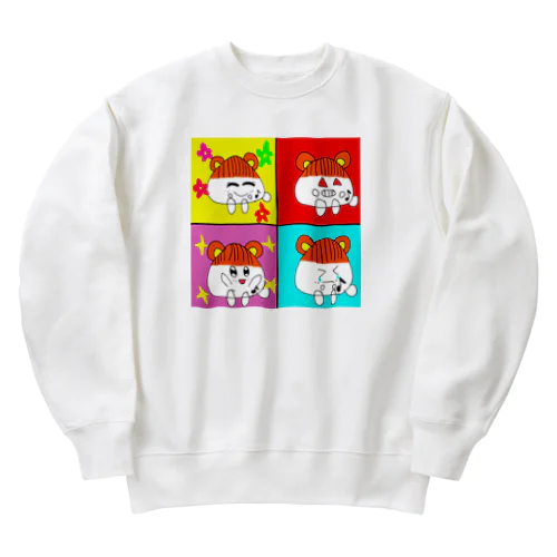 喜怒哀楽ウタハムちゃん (きちんとした方) Heavyweight Crew Neck Sweatshirt