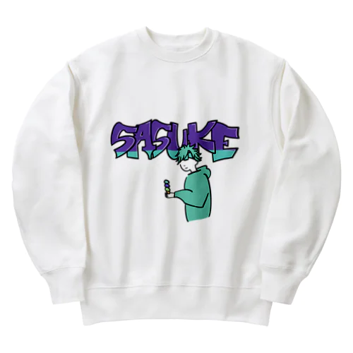 スイーツ大好きSASUKEくん Heavyweight Crew Neck Sweatshirt