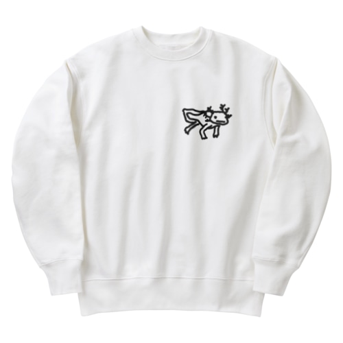 【前後】ぷっかり【ウーパールーパー】 Heavyweight Crew Neck Sweatshirt