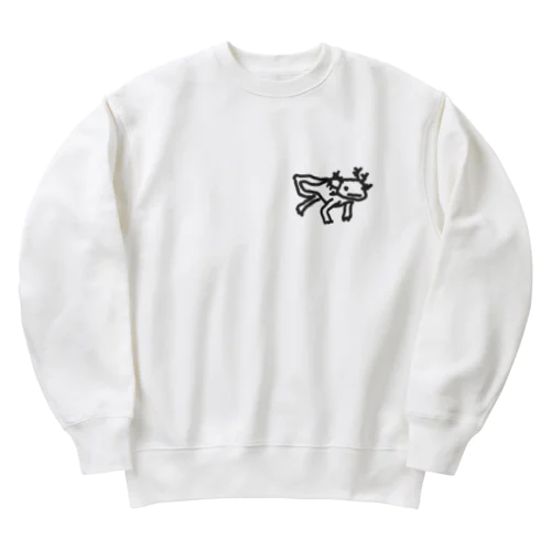 【前後】ぷっかり【ウーパールーパー】 Heavyweight Crew Neck Sweatshirt