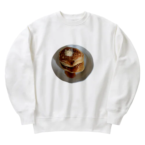 飯テロ_ホットケーキ Heavyweight Crew Neck Sweatshirt