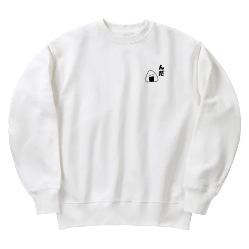 秋田弁「んだT」 Heavyweight Crew Neck Sweatshirt