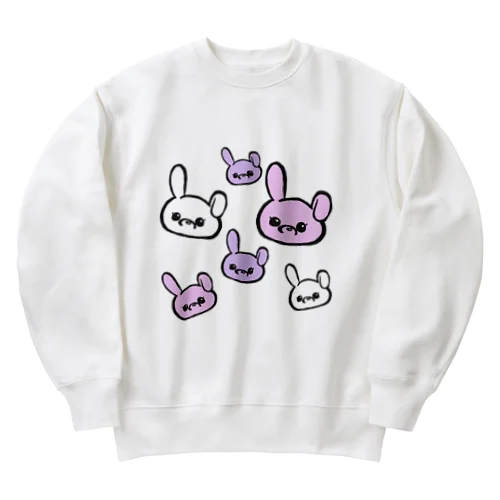 あにまるぷにーず「ぷにうさ」 Heavyweight Crew Neck Sweatshirt